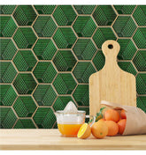 Green Peel and Stick Kitchen Tiles